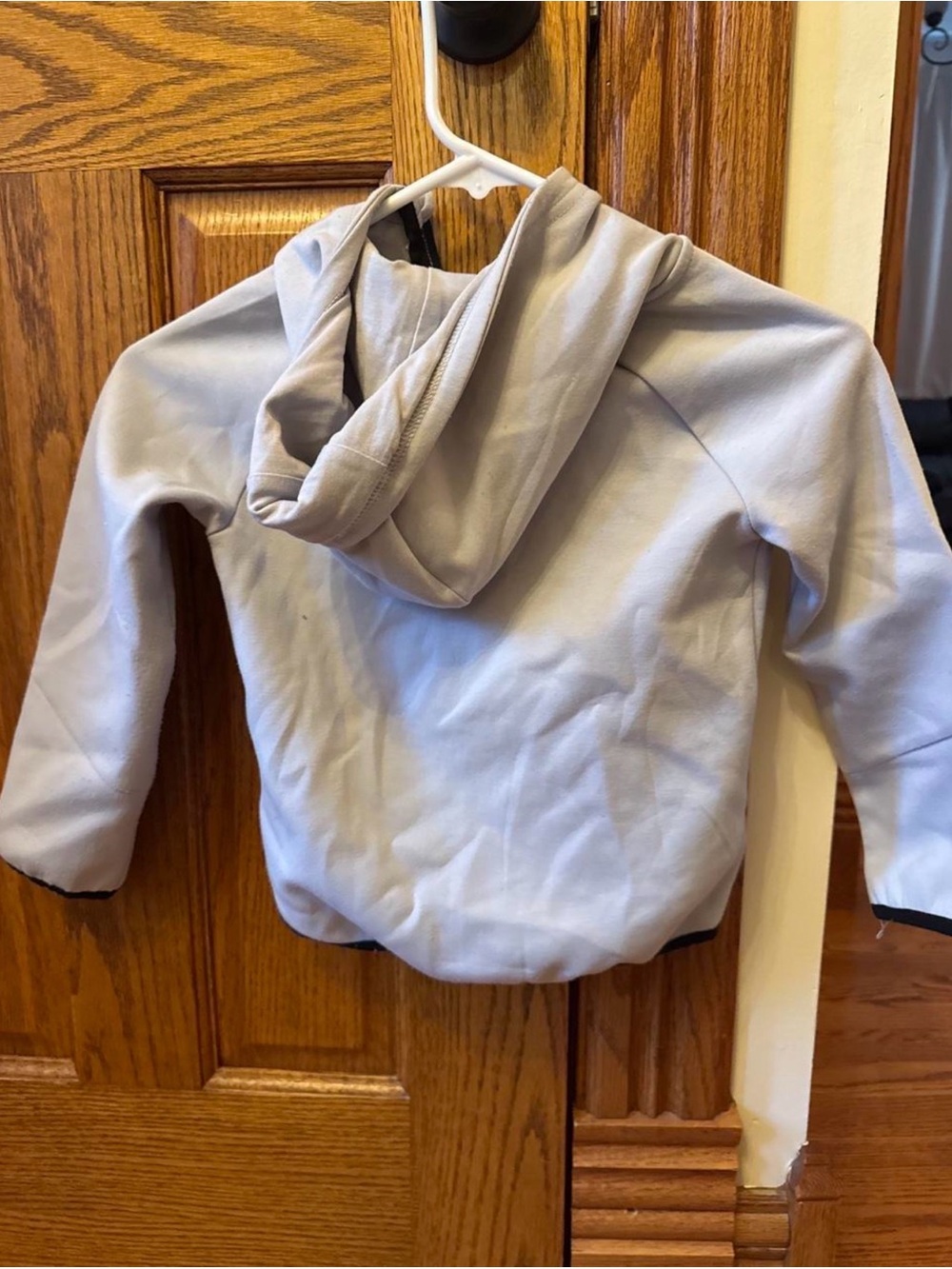 Under Armour Kids Light Gray Full-Zip Hoodie with Black Trim - Picture 3 of 3